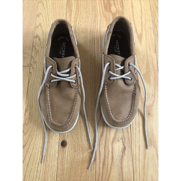SPERRY GAMEFISH Boatshoe Top Siders Boys Size 5M Tan - Picture 1 of 12